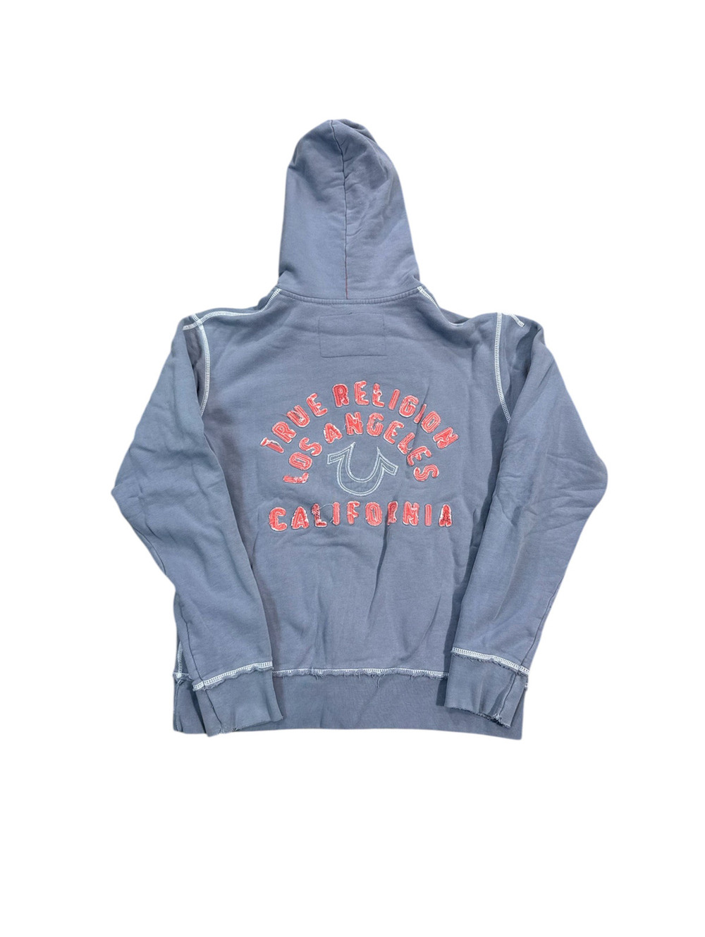 Y2K True Religion Embroidered Zip Up Hoodie Size Large
